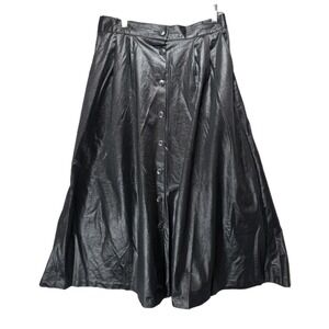 Vtg Bedford Fair Midi Skirt Elastic 30 inch Waist Boho Flowy Whimsigoth Witchy